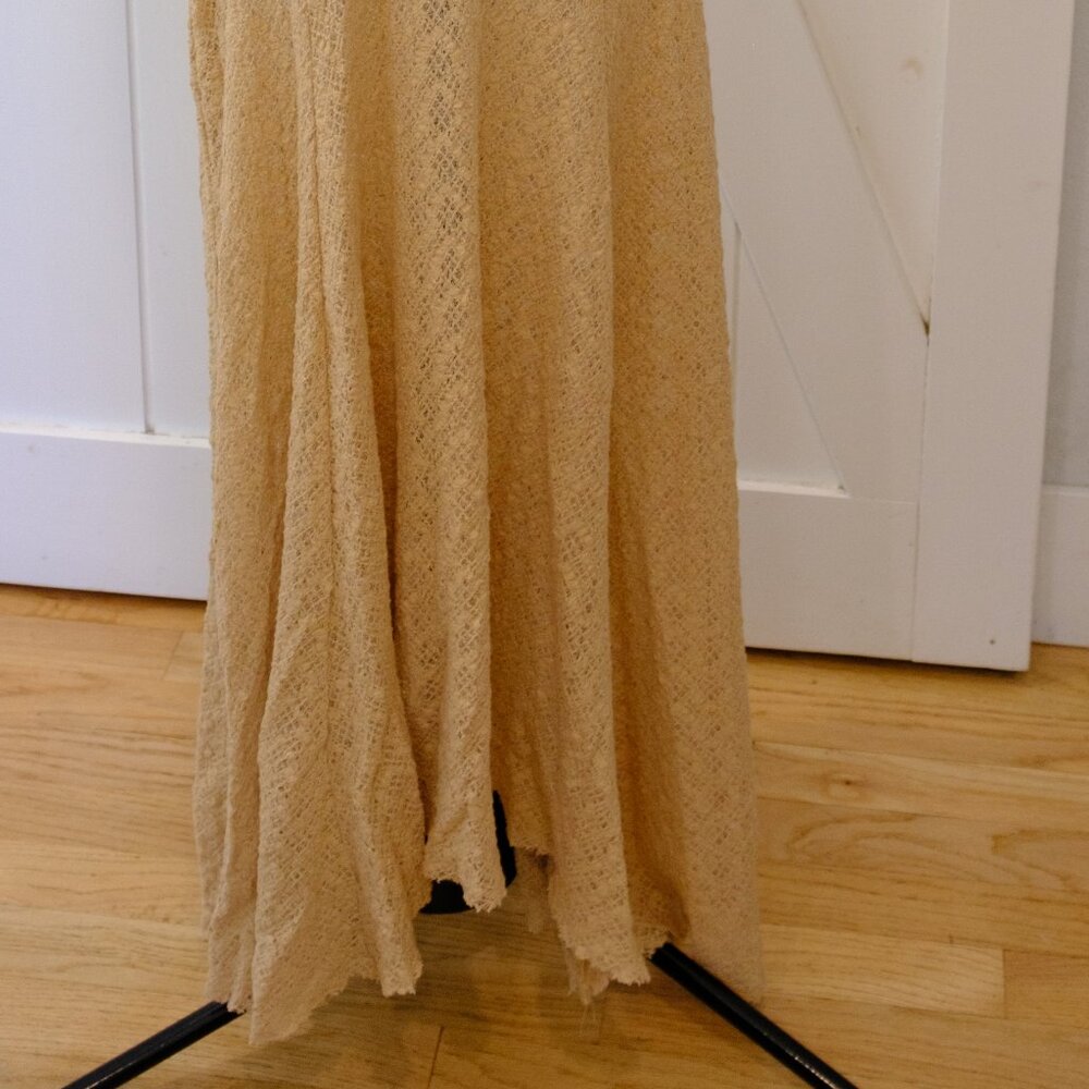 NWT Zara tan mesh/lace mai dress or beach coverup - Picture 5 of 5